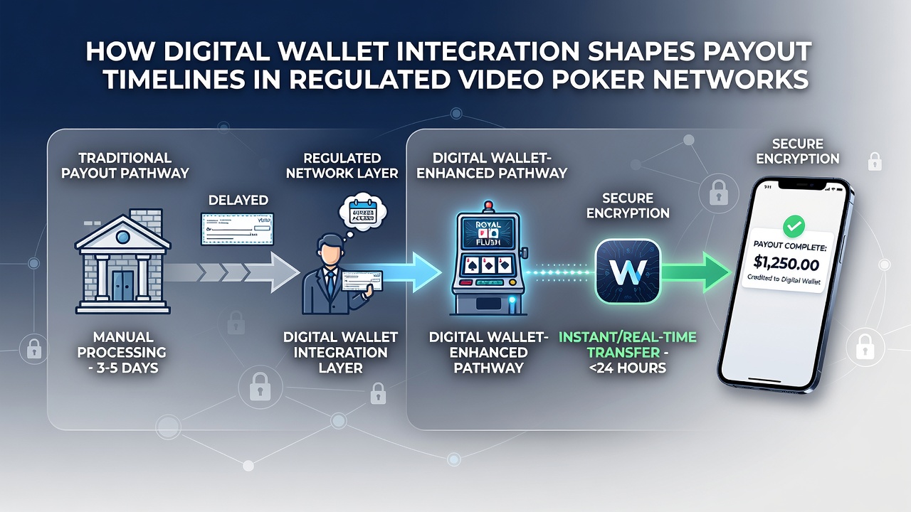 Payout timeline comparison chart for digital wallets in video poker networks